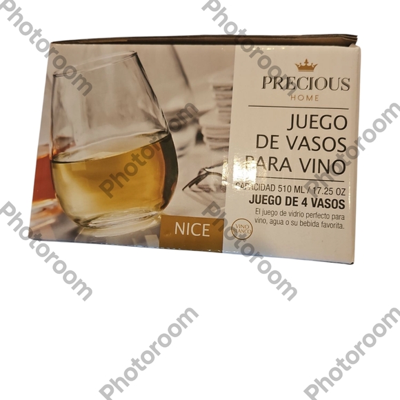 Precious Home Stemless Wine Glasses Set Of 4 510 Ml 17.25 Oz - Picture 4 of 9